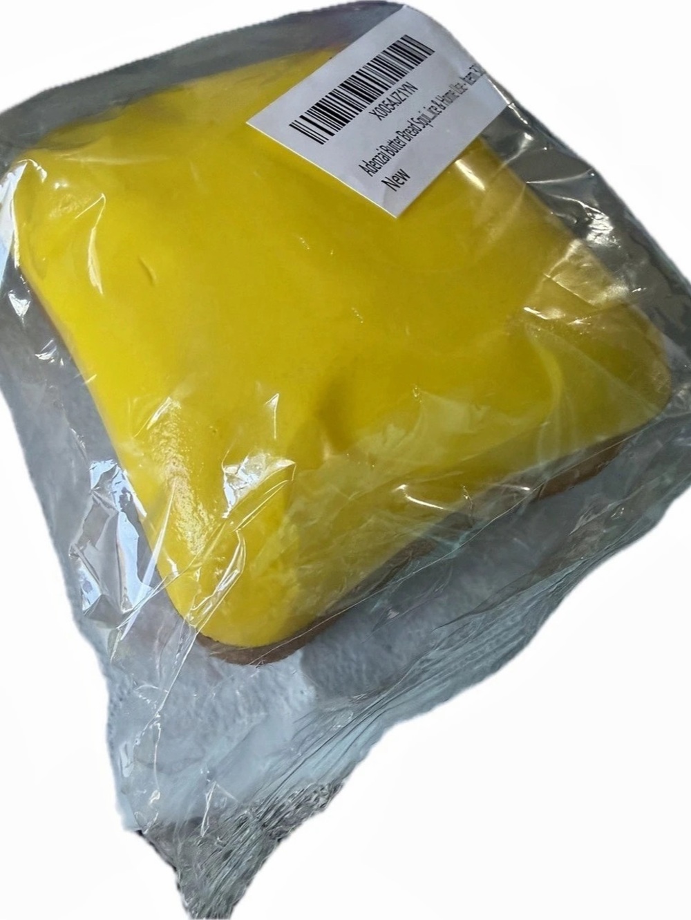 Yellow Toast-Shaped squishy toy